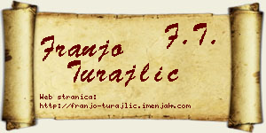 Franjo Turajlić vizit kartica